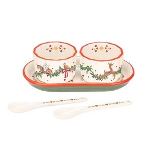 Festive CATH KIDSTON Holiday CONDIMENT POT Set